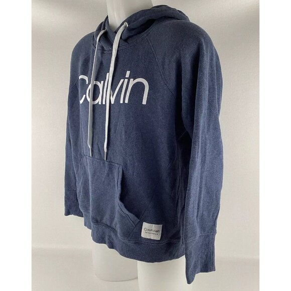 Calvin Klein Performance Hoodie Drawstring Active Blue Wash Men's Size Medium - Picture 4 of 13